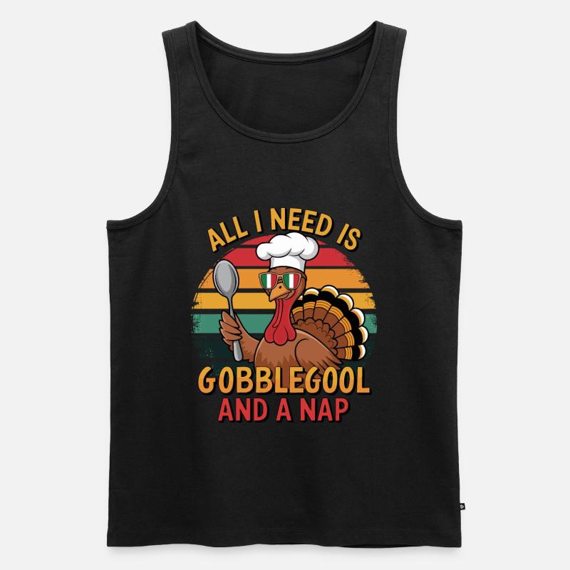 Truthahn-tag Thanksgiving Day Gobblegool - Männer Premium Bio Tank Top - Schwarz
