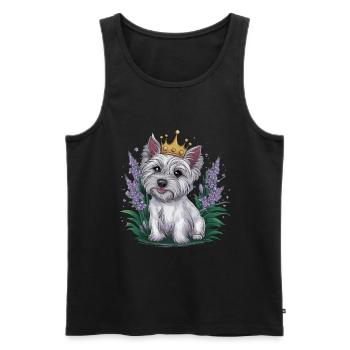 Süßér West Highland White Terrier avec couronne - Débardeur bio Premium Homme - noir - Devant - Michal (187cm)