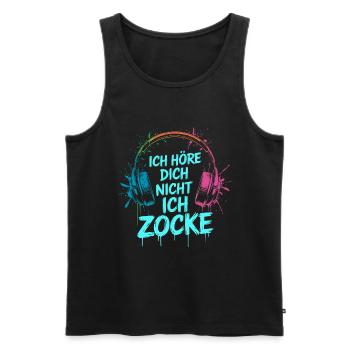Gamer Gaming Gamer Gaming Christmas - Men's Premium Organic Tank Top - black - Front - Michal (187cm)