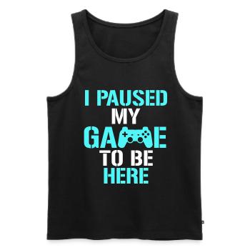 Gamer Gaming Gamer Gaming Christmas - Men's Premium Organic Tank Top - black - Front - Michal (187cm)