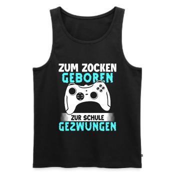 Gamer Gaming Gamer Gaming Christmas - Men's Premium Organic Tank Top - black - Front - Michal (187cm)
