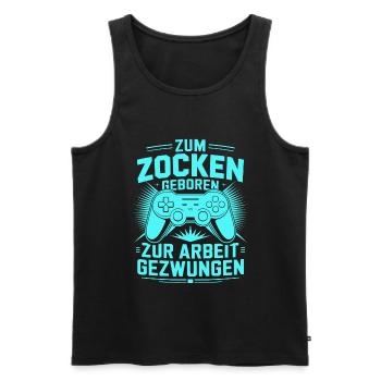 Gamer Gaming Gamer Gaming Christmas - Men's Premium Organic Tank Top - black - Front - Michal (187cm)