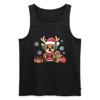 Gamer Gaming Gamer Gaming Christmas - Men's Premium Organic Tank Top - black - Front - Michal (187cm)