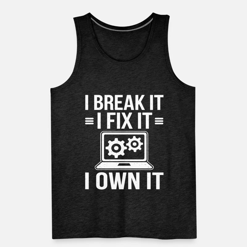 Administrator Support Nerd Computer Tech Männer Premium Bio Tank Top