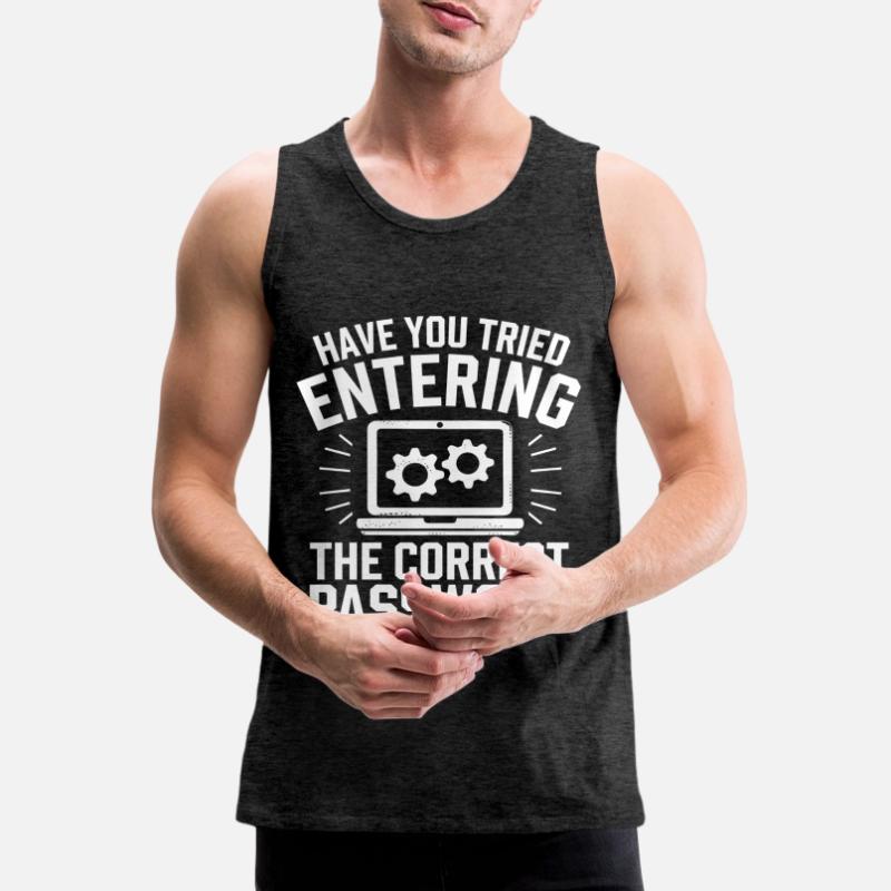 Administrator Support Nerd Computer Tech Männer Premium Bio Tank Top