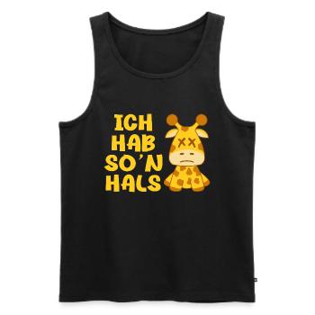 Ich hab so'n Hals Choleriker Giraffe Geschenk - Männer Premium Bio Tank Top - Schwarz - Vorne - Michal (187cm)