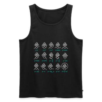 Mathe Mathematik Lehrer Gleichung Graphen Tanz - Männer Premium Bio Tank Top - Schwarz - Vorne - AI Model Male 178 light (178cm)