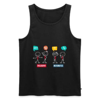 Philosophy vs. Mathematics Mathe Mathematik Lehrer - Männer Premium Bio Tank Top - Schwarz - Vorne - AI Model Male 178 light (178cm)