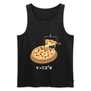 Pi Day Pizza Meme Mathe Mathematik Lehrer Geek - Männer Premium Bio Tank Top - Schwarz - Vorne - AI Model Male 178 light (178cm)