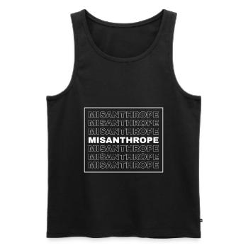 Misanthrope - I am against people - Men's Premium Organic Tank Top - black - Front - Michal (187cm)