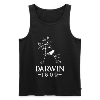 Darwin Evolution Biology Biochemistry Microbiology - Men's Premium Organic Tank Top - black - Front - AI Model Male 178 light (178cm)