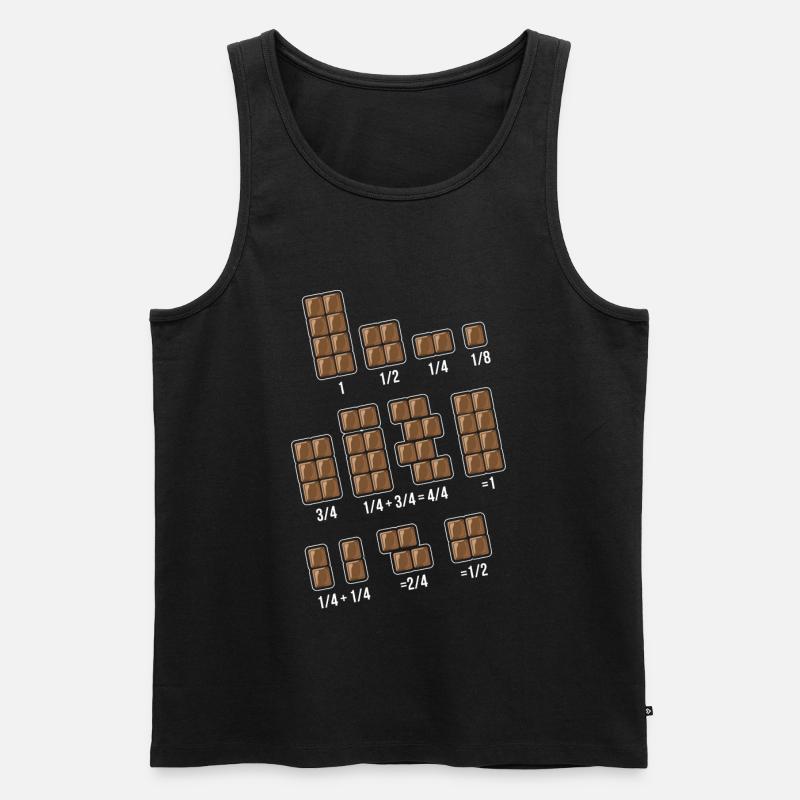Schokoladen Bruchrechnung Mathe Mathematik - Männer Premium Bio Tank Top - Schwarz