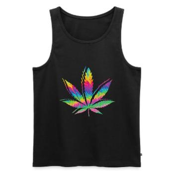 Cannabis De la drogue - Débardeur bio Premium Homme - noir - Devant - AI Model Male 178 light (178cm)