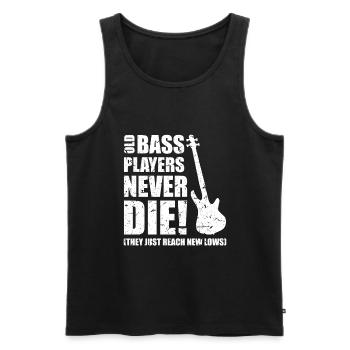 Bass Player Gift OLD BASS PLAYERS NEVER DIE THEY - Débardeur bio Premium Homme - noir - Devant - Michal (187cm)