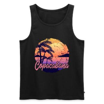 Copacabana Sunset - Débardeur bio Premium Homme - noir - Devant - Michal (187cm)