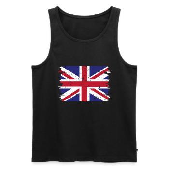 Union Jack Vintage - Débardeur bio Premium Homme - noir - Devant - Michal (187cm)