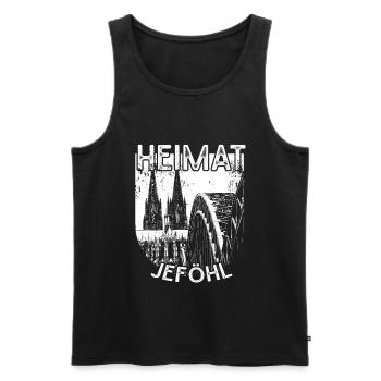 Heimat Jeföhl Köln Dom Domstadt Deutz Kölle Gefühl - Männer Premium Bio Tank Top - Schwarz - Vorne - AI Model Male 178 light (178cm)
