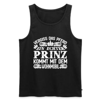Camper - Prinz im Wohnmobil - Männer Premium Bio Tank Top - Schwarz - Vorne - Michal (187cm)