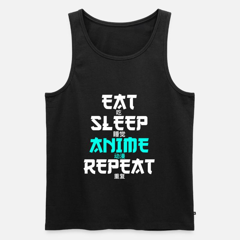 Anime - Männer Premium Bio Tank Top - Schwarz