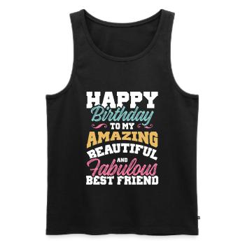 geburtstag feiern - Männer Premium Bio Tank Top - Schwarz - Vorne - Michal (187cm)
