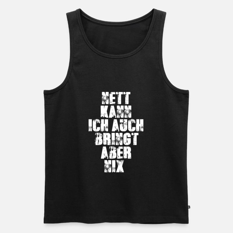 Lustig - Männer Premium Bio Tank Top - Schwarz