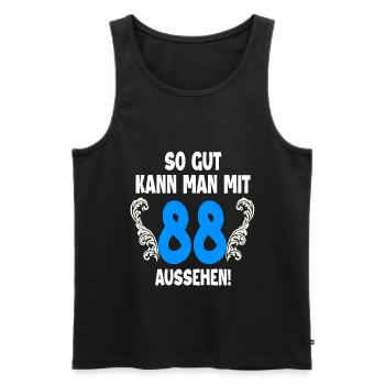88. Geburtstag - Männer Premium Bio Tank Top - Schwarz - Vorne - Michal (187cm)