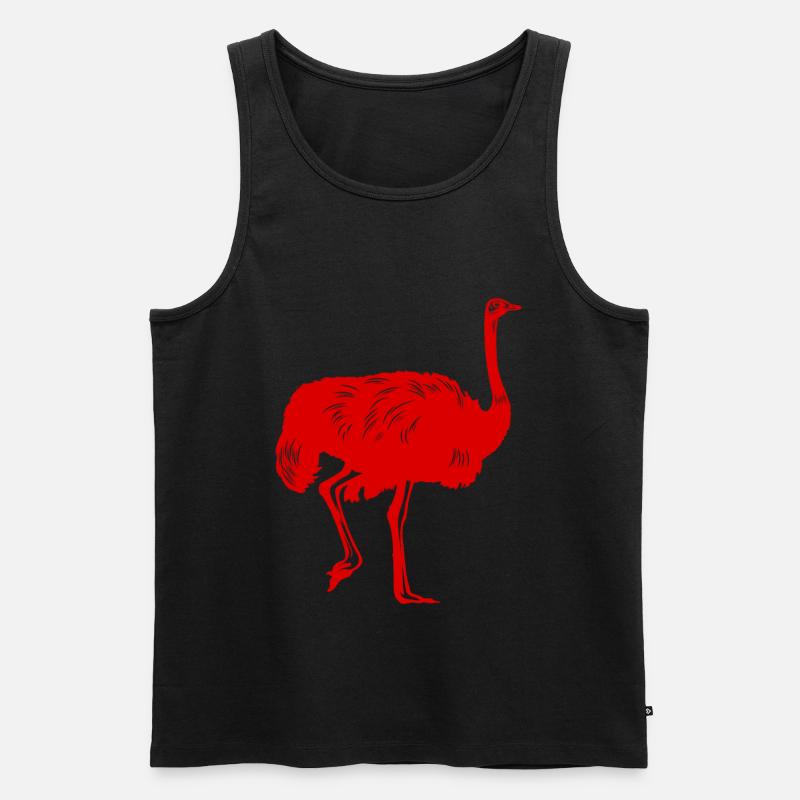 Strauß Vogel Silhouette - Männer Premium Bio Tank Top - undefined