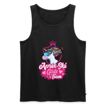 apres ski unicorn girls team - Men's Premium Organic Tank Top - black - Front - Michal (187cm)