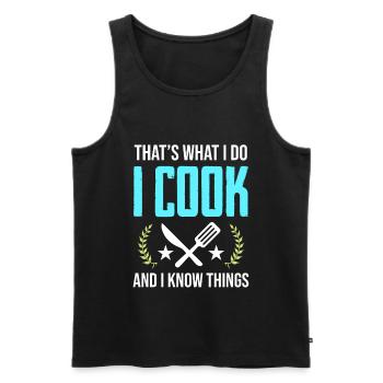 kochen koch - Männer Premium Bio Tank Top - Schwarz - Vorne - Michal (187cm)