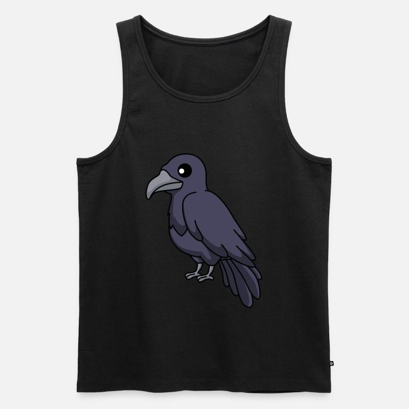 Krähe Comic Tier - Männer Premium Bio Tank Top - undefined