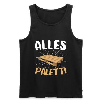 Alles Paletti / Staplerfahrer, Lagerist, Spedition - Männer Premium Bio Tank Top - Schwarz - Vorne - AI Model Male 178 light (178cm)