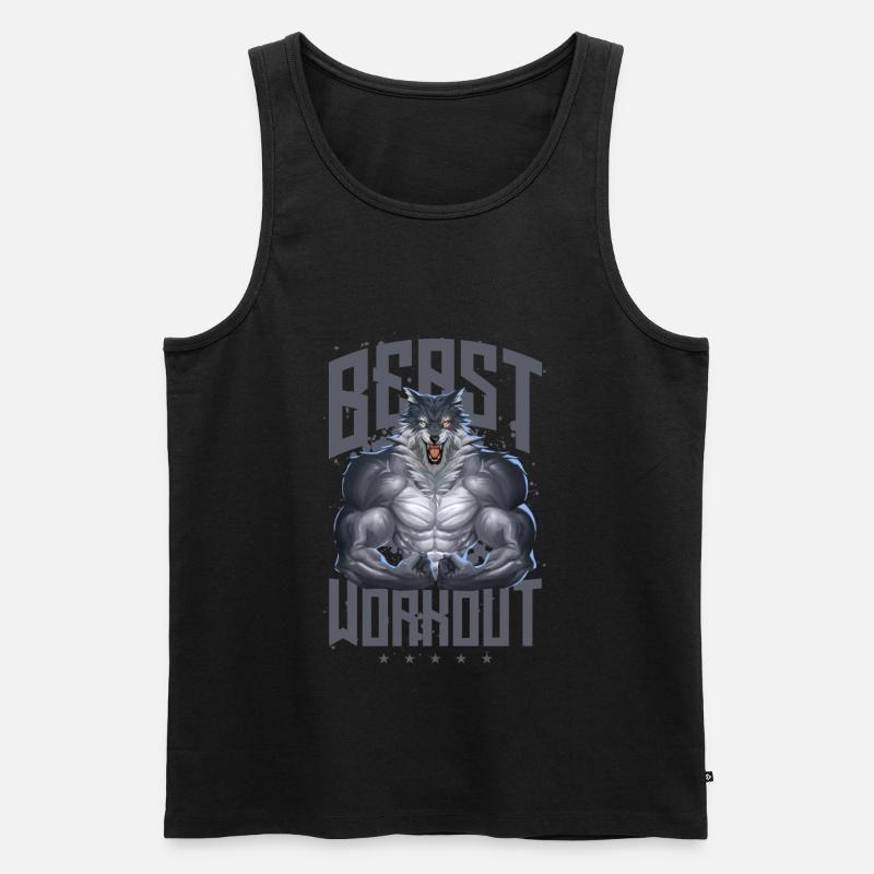 Wolf Beast Workout - Männer Premium Bio Tank Top - undefined