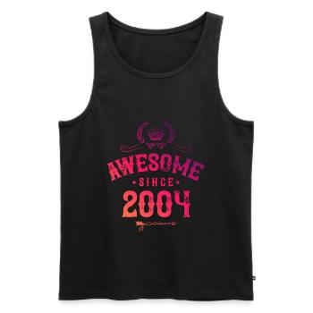 2004 awesome since - Männer Premium Bio Tank Top - Schwarz - Vorne - Michal (187cm)