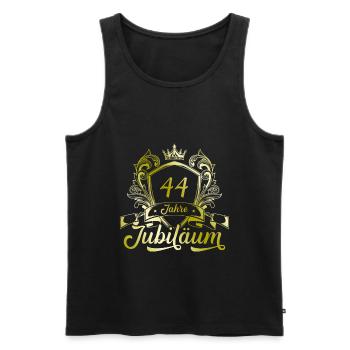 44 Zahl Kranz - Männer Premium Bio Tank Top - Schwarz - Vorne - Michal (187cm)