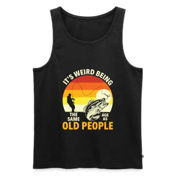 Großvater Papa Angeln Amateur Humor Alter Opa - Männer Premium Bio Tank Top - Schwarz - Vorne - AI Model Male 178 light (178cm)