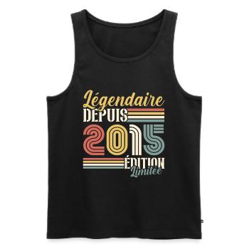 Légendaire Depuis 2015 - Débardeur bio Premium Homme - noir - Devant - AI Model Male 178 light (178cm)