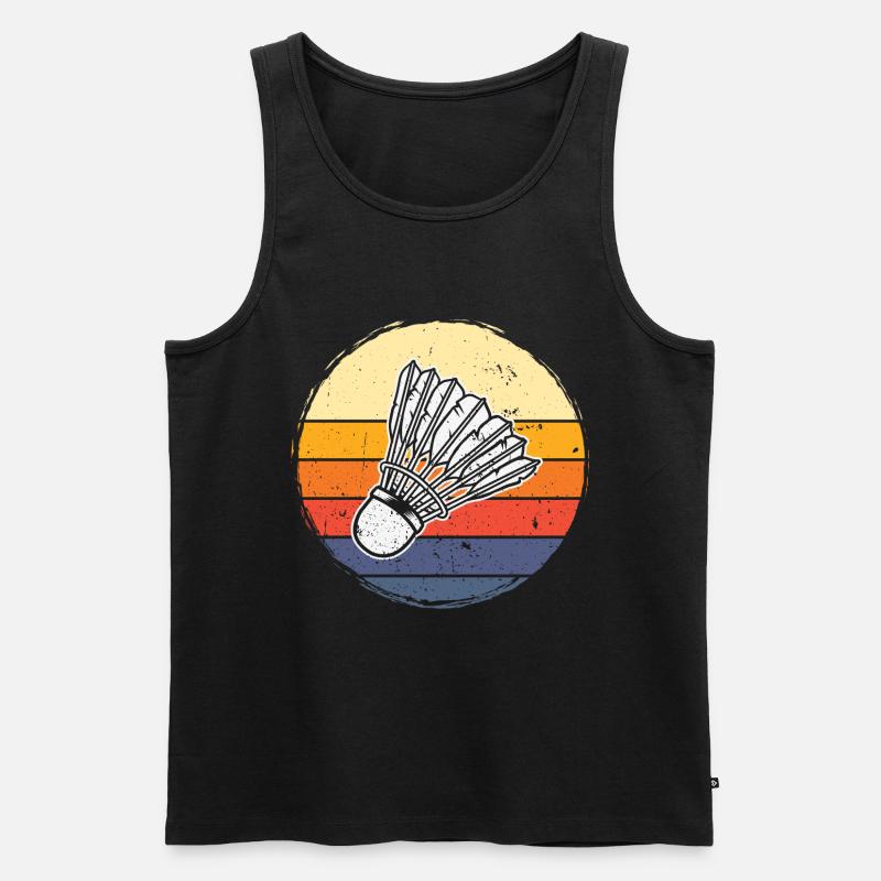 Badminton - Männer Premium Bio Tank Top - Schwarz