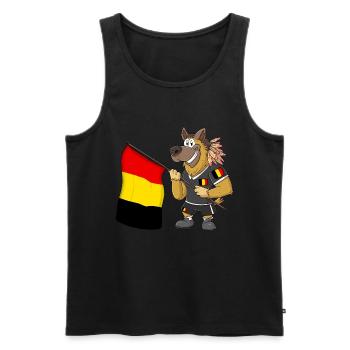 Belgischer Rasta Hund - Männer Premium Bio Tank Top - Schwarz - Vorne - Michal (187cm)