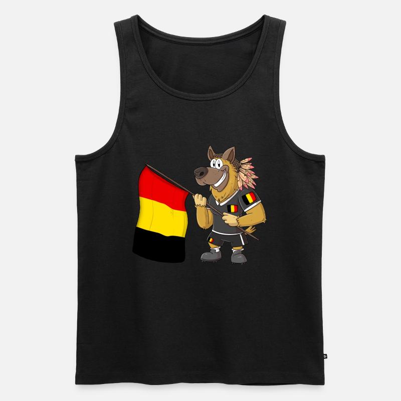 Belgischer Rasta Hund - Männer Premium Bio Tank Top - Schwarz