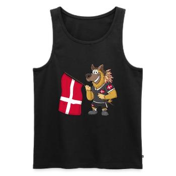 Denmark Rasta Dog - Men's Premium Organic Tank Top - black - Front - AI Model Male 178 light (178cm)