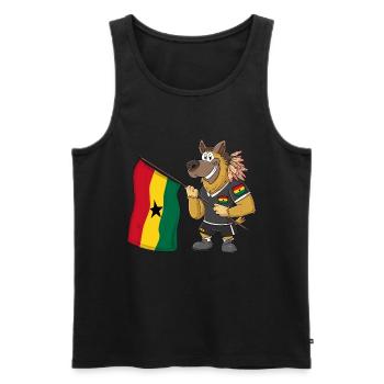 Ghana Rasta Dog - Débardeur bio Premium Homme - noir - Devant - Michal (187cm)