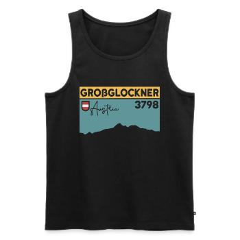 Großglockner Besteigung Tour Finisher Andenken - Männer Premium Bio Tank Top - Schwarz - Vorne - AI Model Male 178 light (178cm)