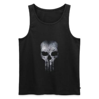 Skull Skull Bone Mask Cool Dead Gift - Men's Premium Organic Tank Top - black - Front - AI Model Male 178 light (178cm)