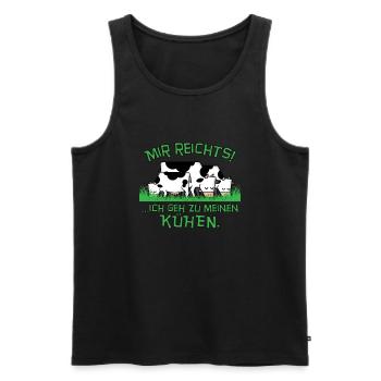 Mir reichts ich geh zu meinen Kühen - Männer Premium Bio Tank Top - Schwarz - Vorne - AI Model Male 178 light (178cm)