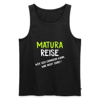 Matura 2020 Maturareise Nicht Erinnern - Männer Premium Bio Tank Top - Schwarz - Vorne - Michal (187cm)