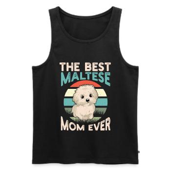 Best Maltese Mom Mama Ever Cute - Männer Premium Bio Tank Top - Schwarz - Vorne - Michal (187cm)