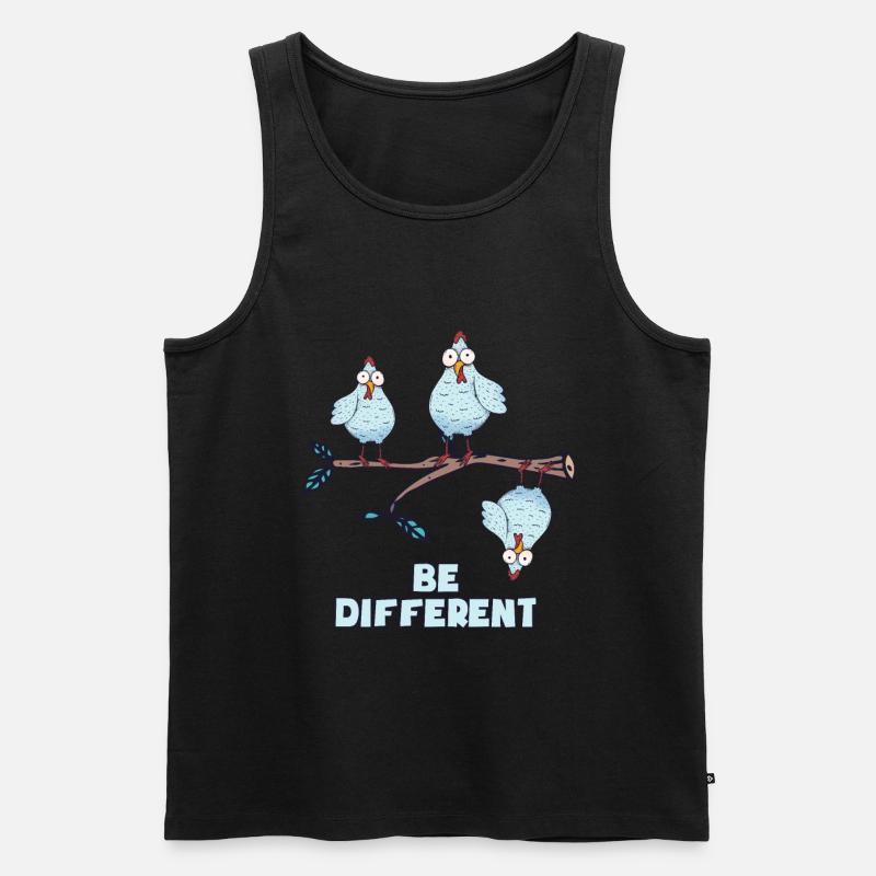 BE DIFFERENT - Männer Premium Bio Tank Top - Schwarz