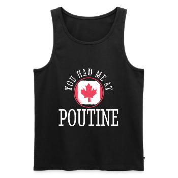 Canada Canadian Poutine Funny - Débardeur bio Premium Homme - noir - Devant - Michal (187cm)