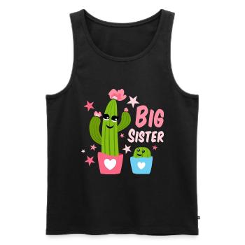 Big Sister Cactus Design - Débardeur bio Premium Homme - noir - Devant - Michal (187cm)