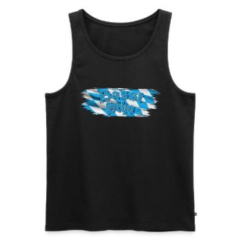 Basst scho - Männer Premium Bio Tank Top - Schwarz - Vorne - AI Model Male 178 light (178cm)